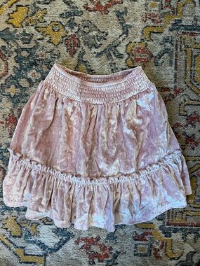 Carters girls Pink Velvet Ruffle Mini Skirt